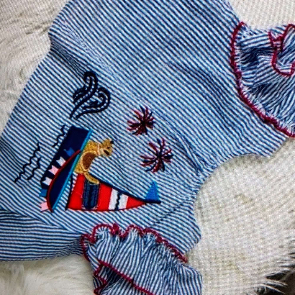 Adorable striped sailboat style blouse